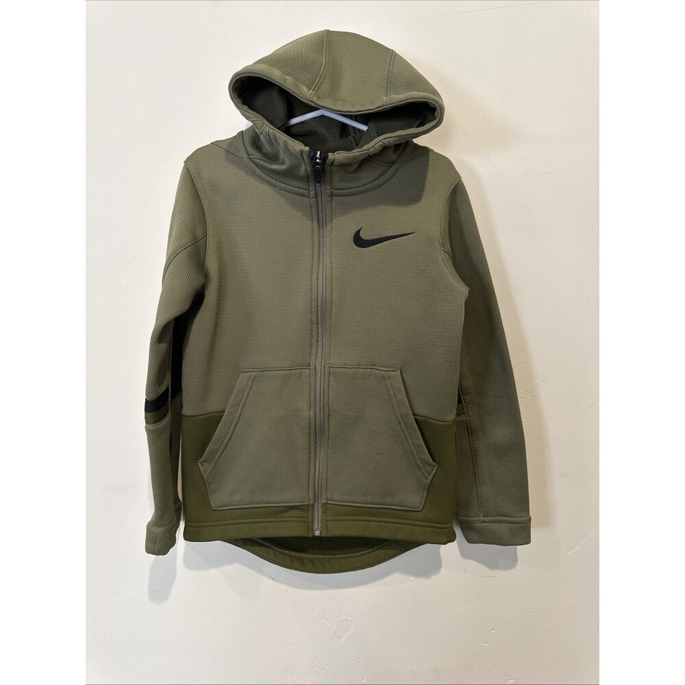 Nike Boys Size XS Elite Green Full Zip Jacket 5-6